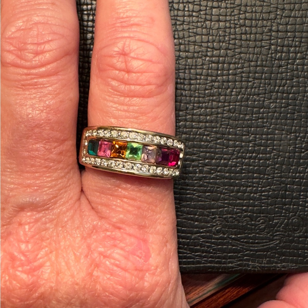 Vintage Signed LS Louis Stern
Designer Ring Multicolor size 10
